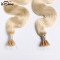 New Arrival Silky Straigh Plastic I Keratin Hair Extension Nano Ring Tip Human Hair